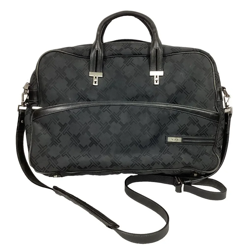 Tumi Signature -Black Exterior/Blue Interior -Padded Laptop Bag -Shoulder Strap